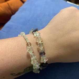 Star Bracelet Set Super Cute shiny iridescent hippy star jewelry anklet